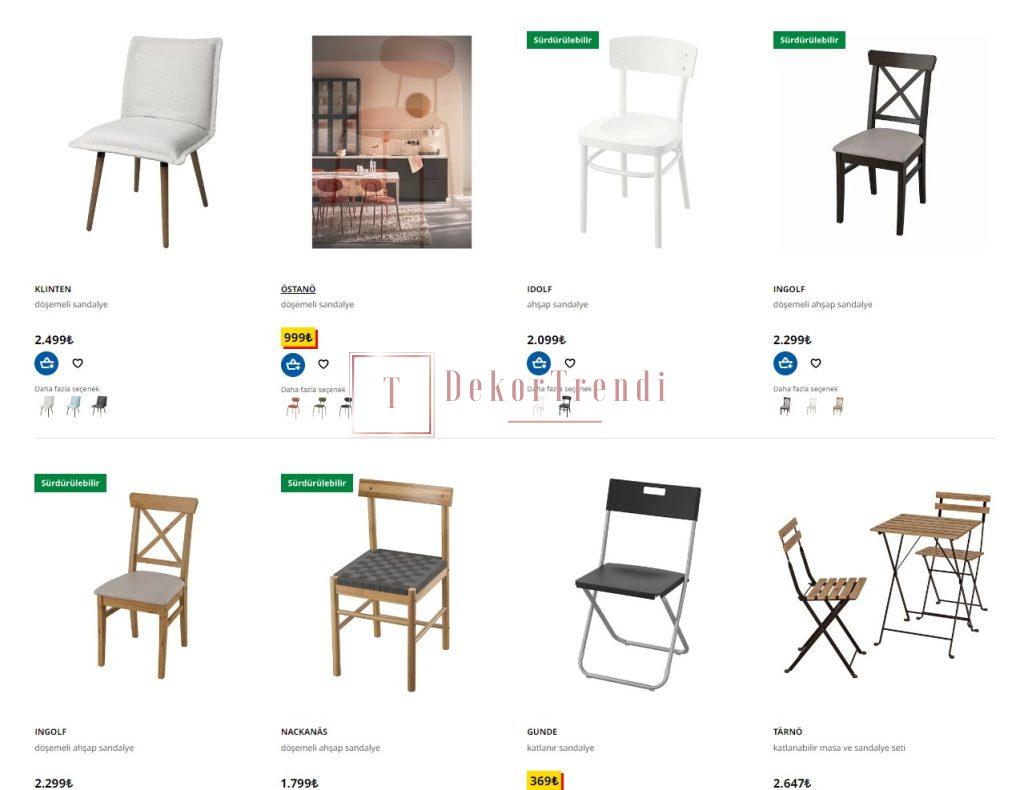 IKEA sandalye fiyatları