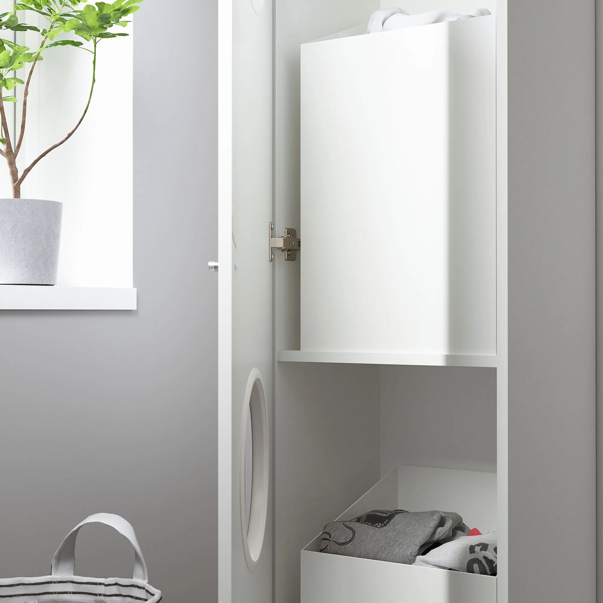 Kirli Sepetli Banyo Dolabı İkea